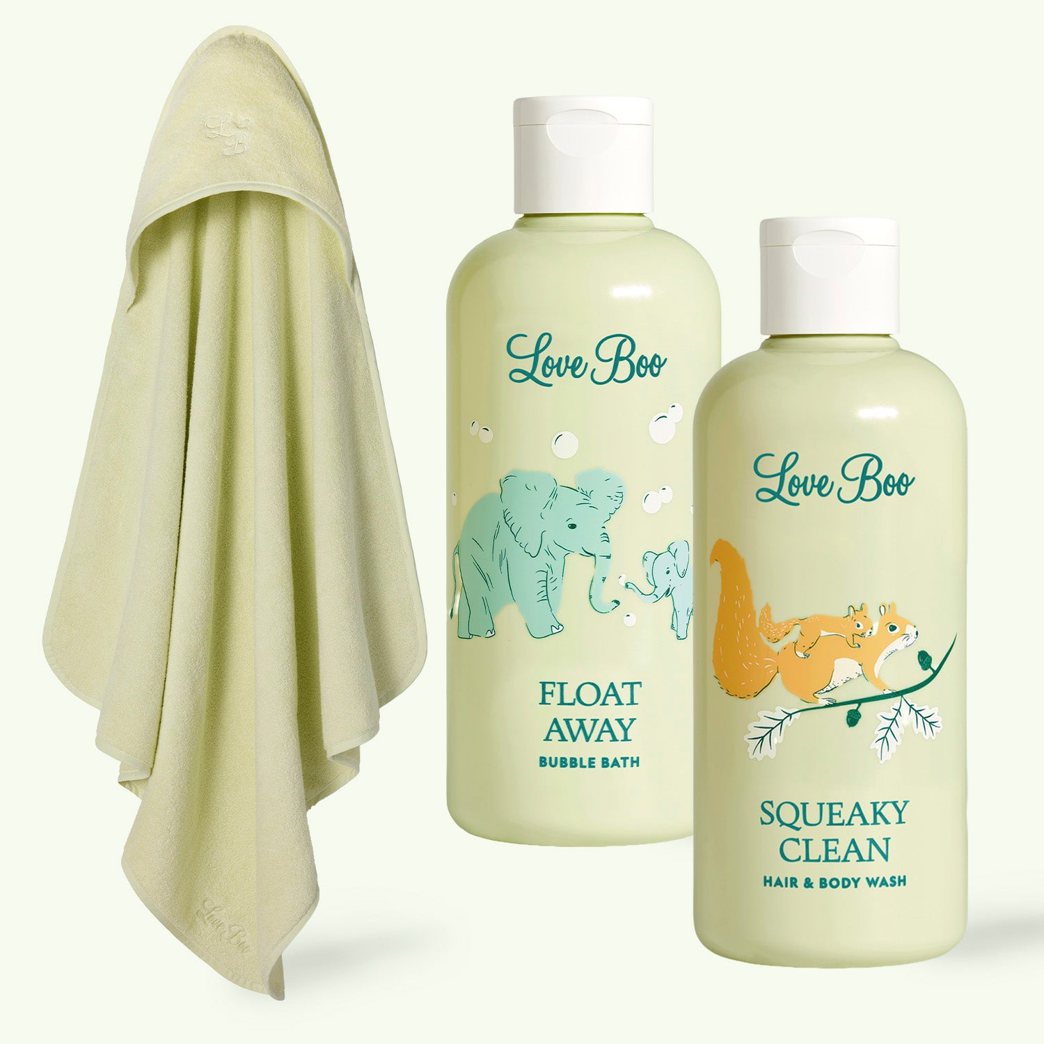 Bath Time Pack with Towel Love Boo
