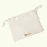 White headband with 'Love Boo'- DRAWSTRING POUCH