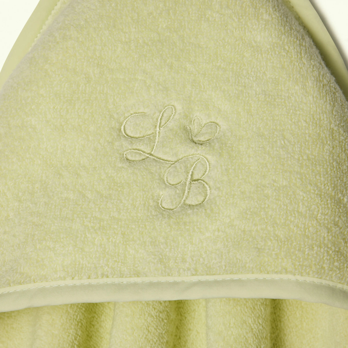 Light green hooded towel hanging - Love Boo UK
