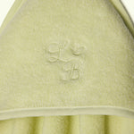 Light green hooded towel hanging - Love Boo UK