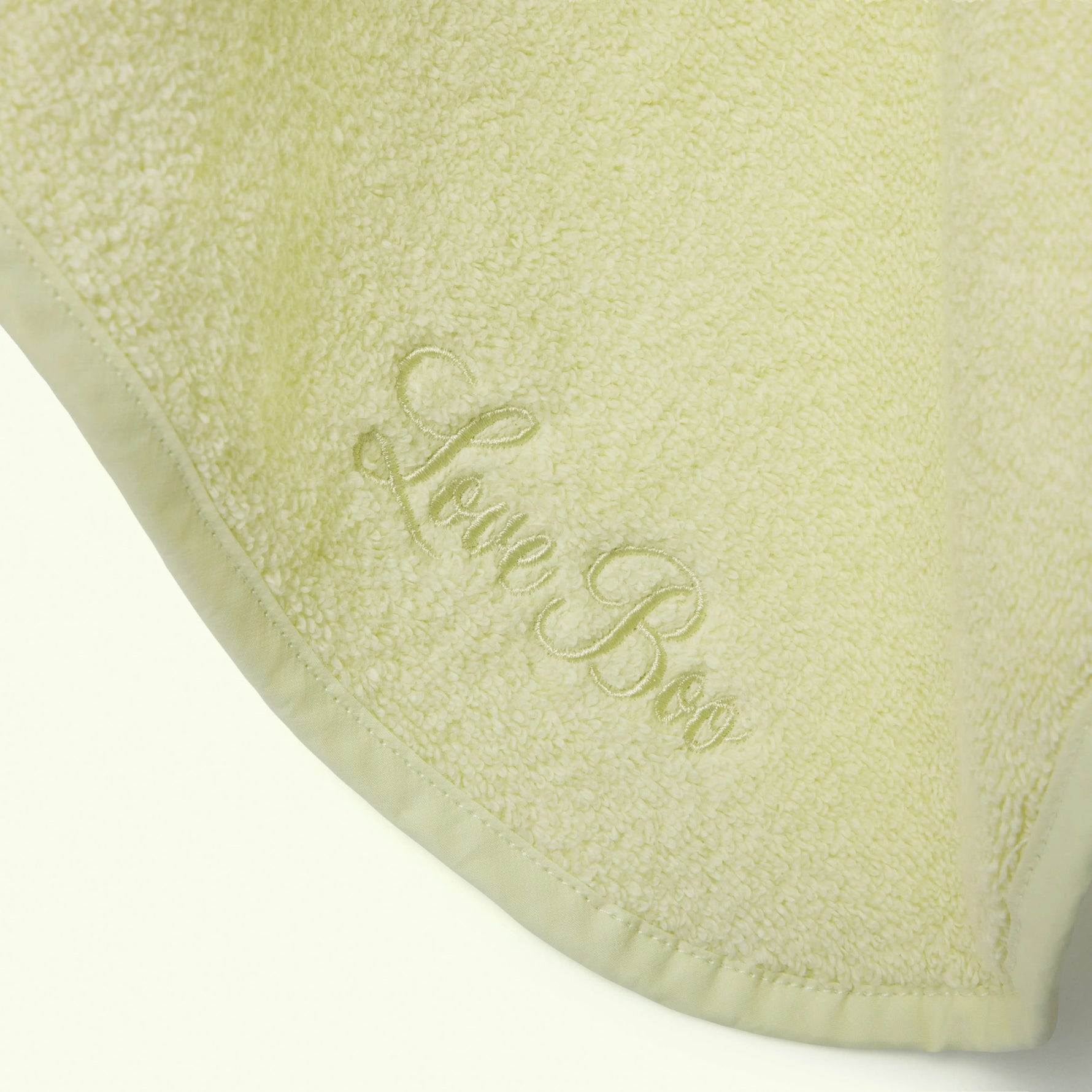 Light green hooded towel hanging - Love Boo UK