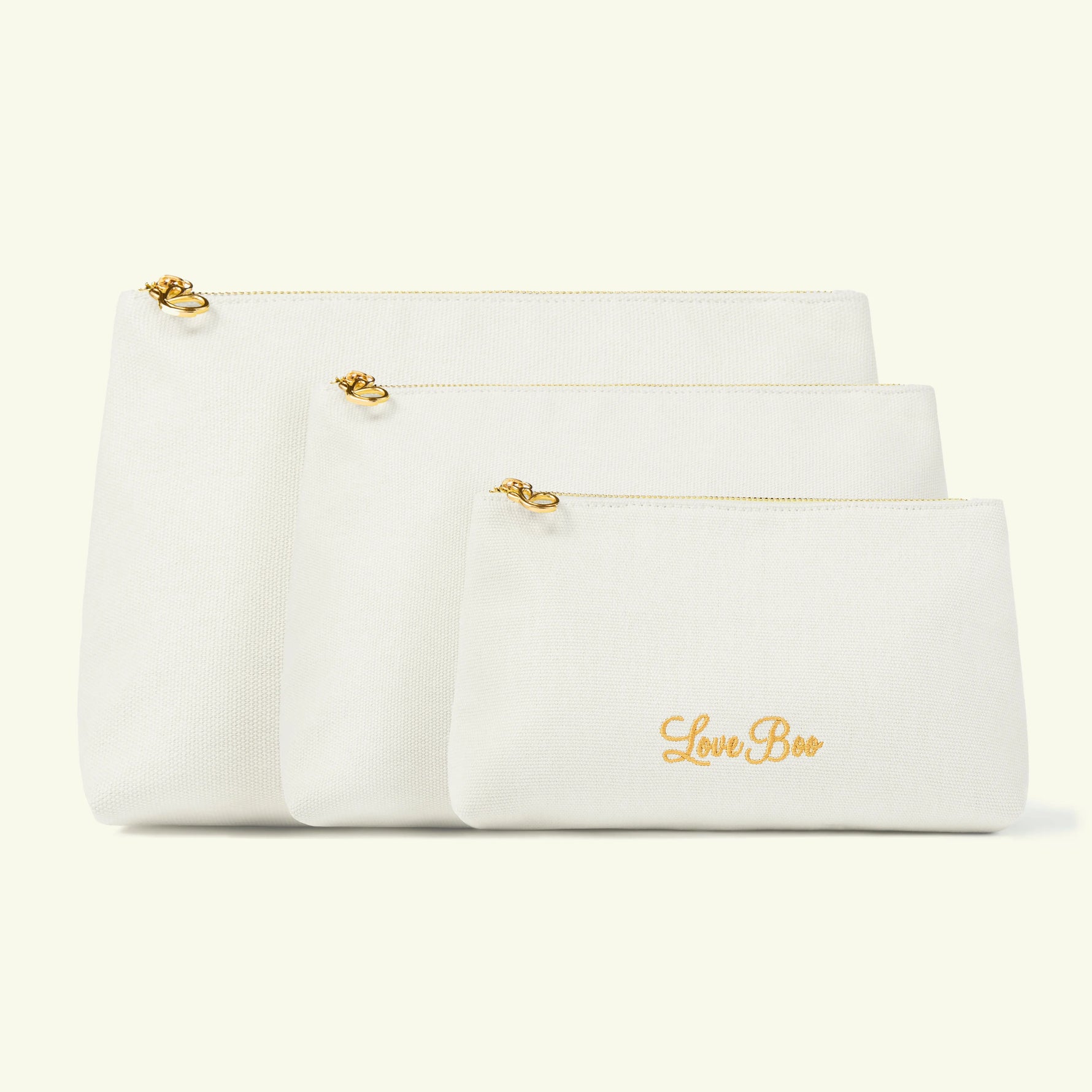 Natural zipper Pouch Love Boo- UK 