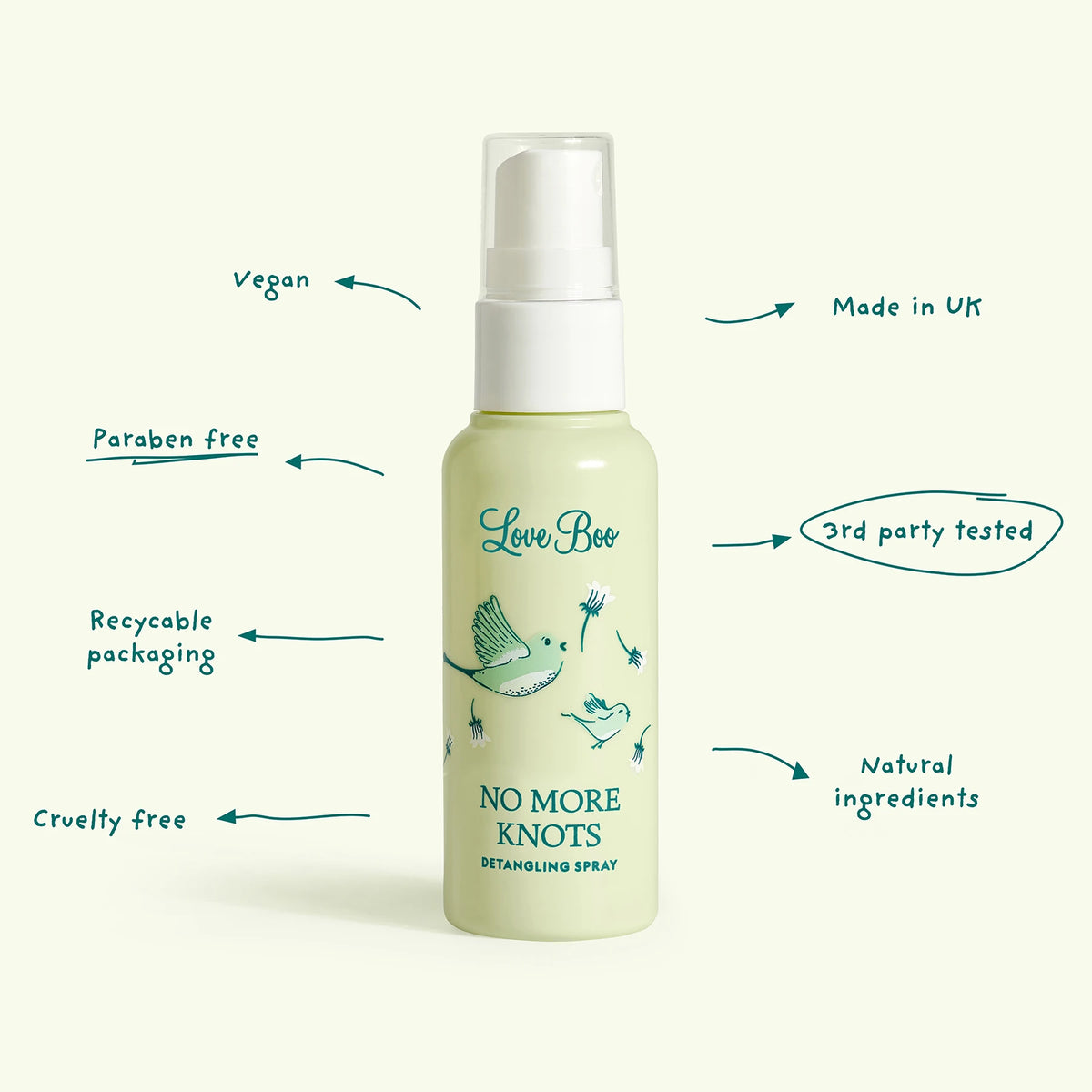No More Knots Detangling Spray Love Boo