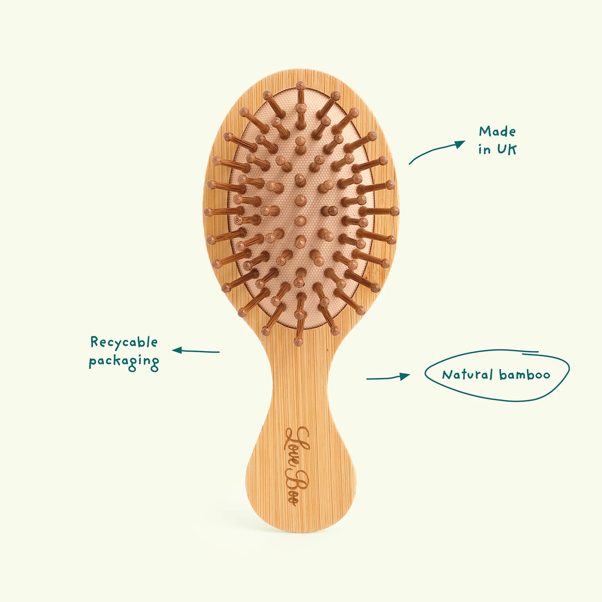 Wooden Brush Small Love Boo